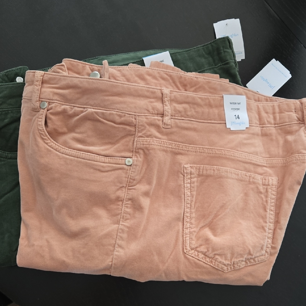 J. McLaughlin Peach and Green Trousers